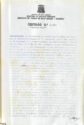 NÚMERO DA CERTIDÃO: 074.92