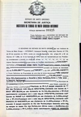 NÚMERO DO TÍTULO: 00825