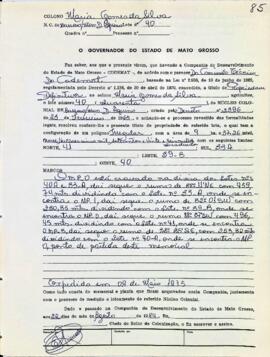 NÚMERO DO TÍTULO: SEM DADOS