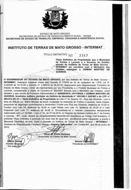 NÚMERO DO TÍTULO: 3357