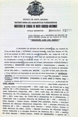 NÚMERO DO TÍTULO: 001313