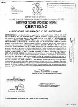 NÚMERO DA CERTIDÃO: 04710-6CD.2.008