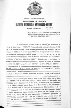 NÚMERO DO TÍTULO: 02176