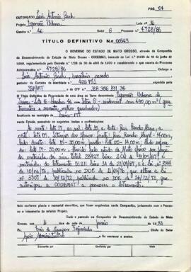 NÚMERO DO TÍTULO: 00943