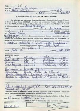 NÚMERO DO TÍTULO: 10020