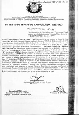NÚMERO DO TÍTULO: 00438