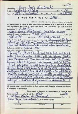 NÚMERO DO TÍTULO: 3776