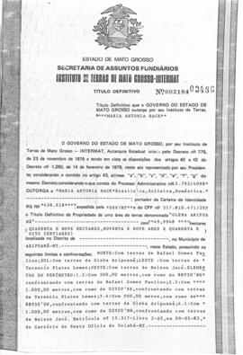 NÚMERO DO TÍTULO: 002184