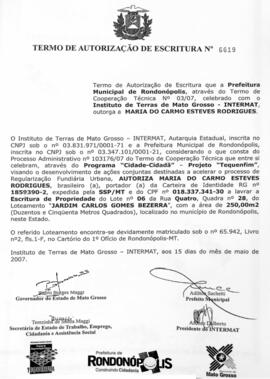 NÚMERO DO TERMO: 6619
