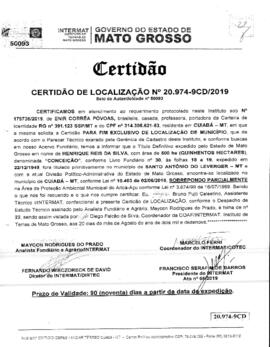 NÚMERO DA CERTIDÃO: 20.974-9CD.2019