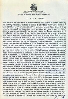 NÚMERO DA CERTIDÃO: 256.80