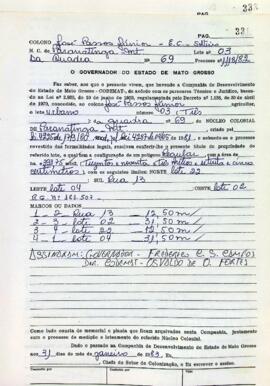 NÚMERO DO TÍTULO: SEM DADOS