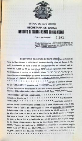 NÚMERO DO TÍTULO: 01982