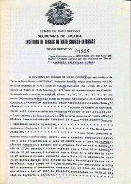 NÚMERO DO TÍTULO: 01936