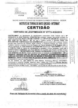 NÚMERO DA CERTIDÃO: 07774-4CD.2010