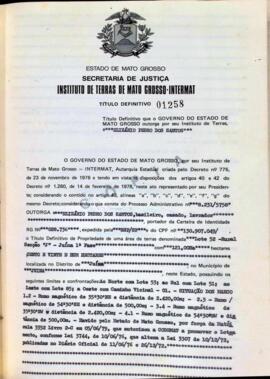 NÚMERO DO TÍTULO: 01258