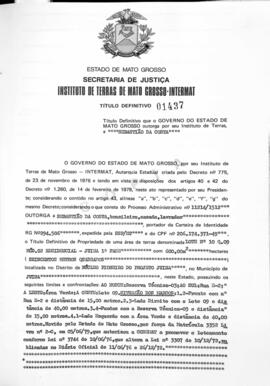 NÚMERO DO TÍTULO: 01437