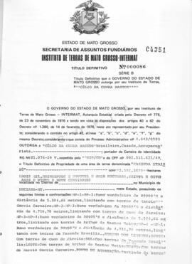 NÚMERO DO TÍTULO: 000086