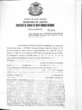 NÚMERO DO TÍTULO: 01494