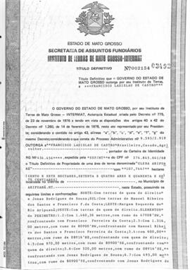 NÚMERO DO TÍTULO: 002154