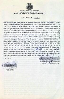 NÚMERO DA CERTIDÃO: 0748.81