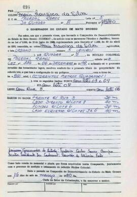 NÚMERO DO TÍTULO: SEM DADOS