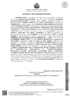 NÚMERO DA CERTIDÃO: 00617.2024