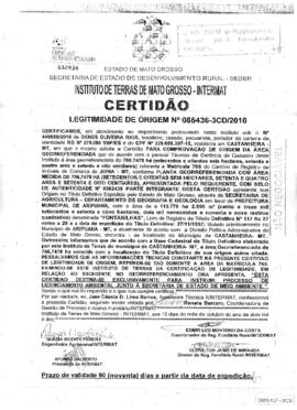 NÚMERO DA CERTIDÃO: 08536-3CD.2010