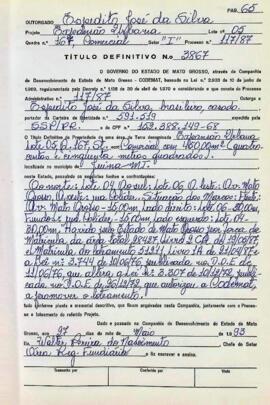 NÚMERO DO TÍTULO: 3867