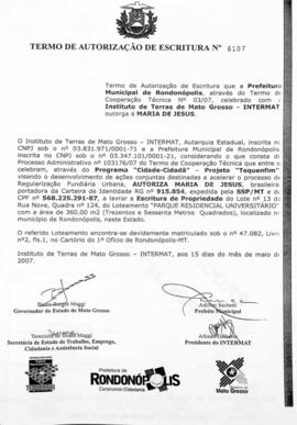 NÚMERO DO TERMO: 6107