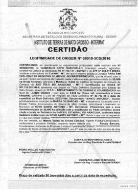 NÚMERO DA CERTIDÃO: 08018-3CD.2010