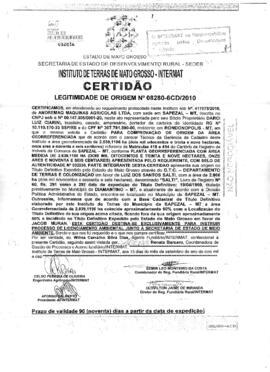 NÚMERO DA CERTIDÃO: 08280-6CD.2010