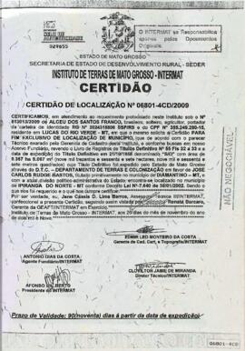 NÚMERO DA CERTIDÃO: 06801-4CD.2009