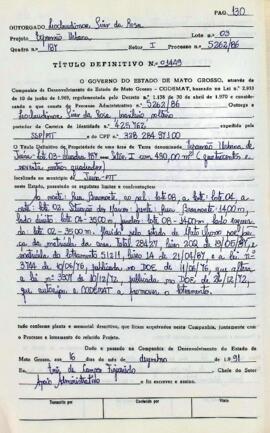 NÚMERO DO TÍTULO: 01449