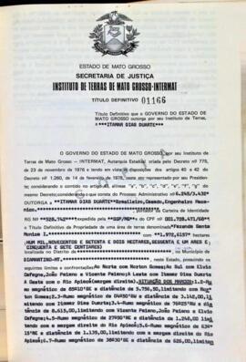 NÚMERO DO TÍTULO: 01166