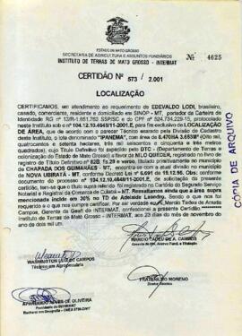 NÚMERO DA CERTIDÃO: 573.2001