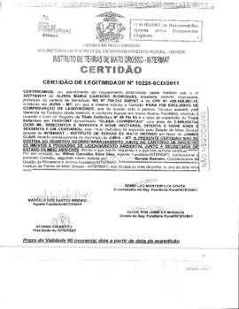 NÚMERO DA CERTIDÃO: 10225-6CD.2011