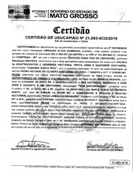 NÚMERO DA CERTIDÃO: 21.083-9CD.2019