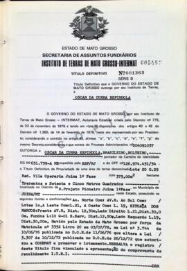 NÚMERO DO TÍTULO: 001363