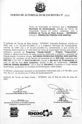 NÚMERO DO TERMO: 6551