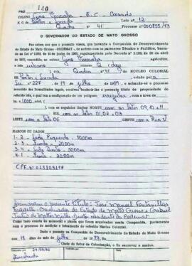 NÚMERO DO TÍTULO: SEM DADOS