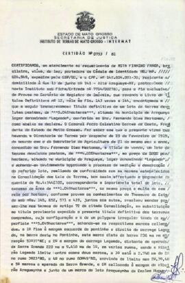 NÚMERO DA CERTIDÃO: 0753.81