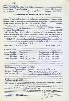 NÚMERO DO TÍTULO: 006037