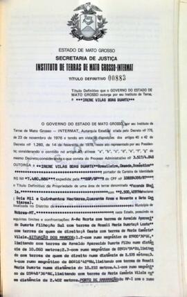 NÚMERO DO TÍTULO: 00883