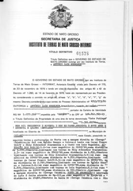 NÚMERO DO TÍTULO: 01578