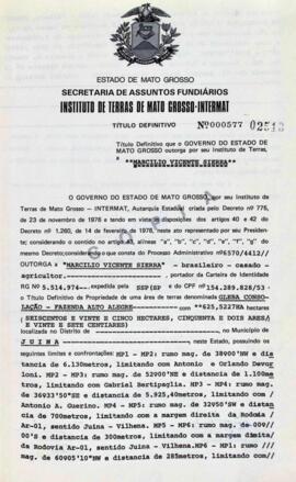 NÚMERO DO TÍTULO: 000577