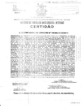 NÚMERO DA CERTIDÃO: 09388-5CD.2011