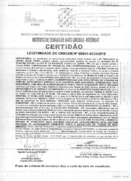 NÚMERO DA CERTIDÃO: 08805-6CD.2010
