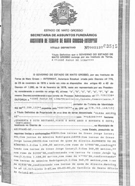 NÚMERO DO TÍTULO: 002137