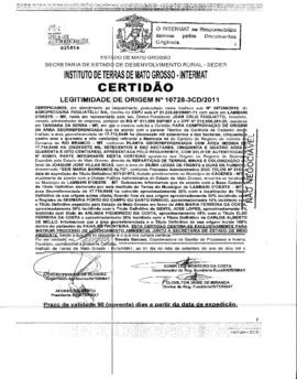 NÚMERO DA CERTIDÃO: 10728-3CD-2011